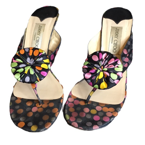 Jimmy Choo polka dot heels sandals size 39 (T85) - Picture 2 of 11